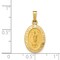 14K Yellow Gold Our Lady Of Guadalupe Medal Charm Jewerly 20mm x 11mm